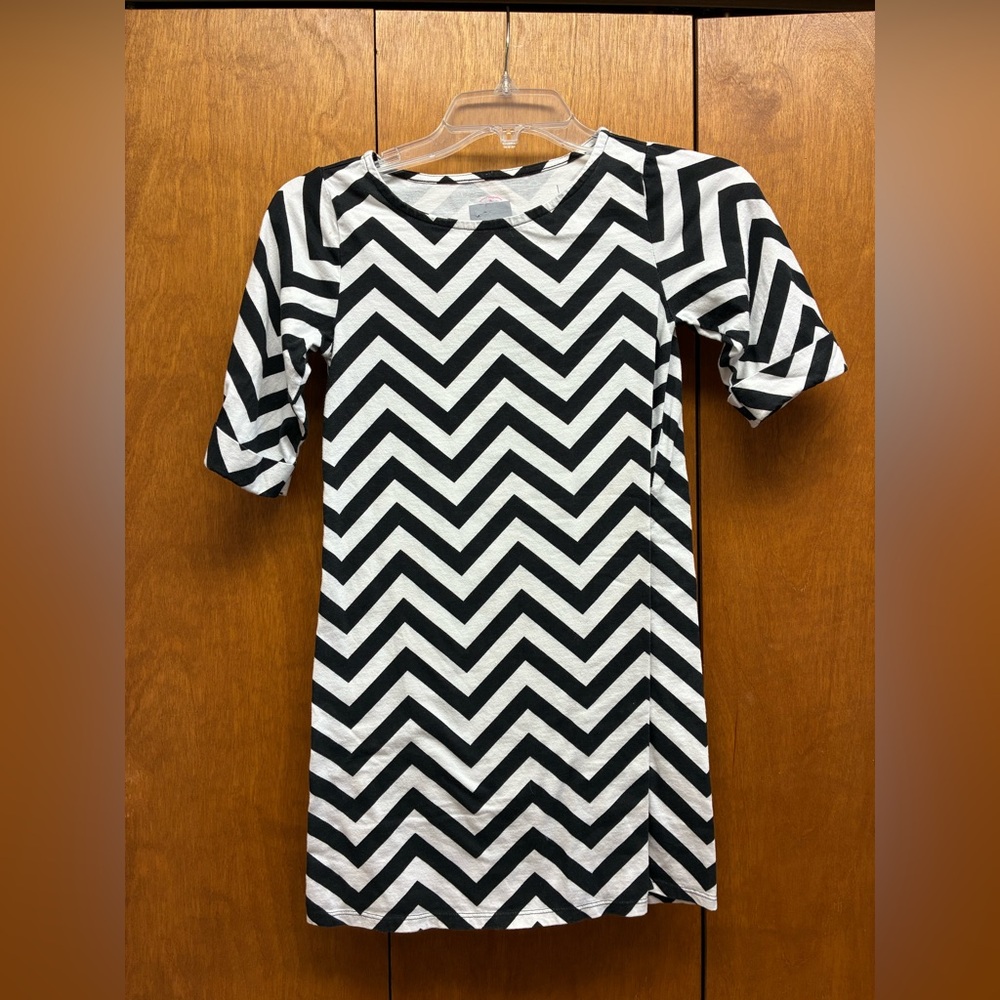 Black and White Chevron Dress